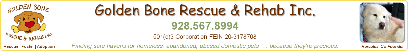 Golden Bone Rescue & Rehab Inc.